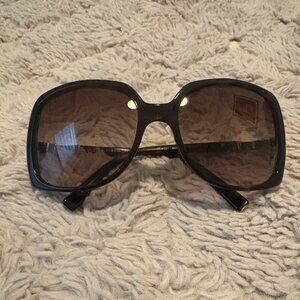Tiffany & Co. Tortoiseshell Wrap-Around Sunglasses with Gold Accents